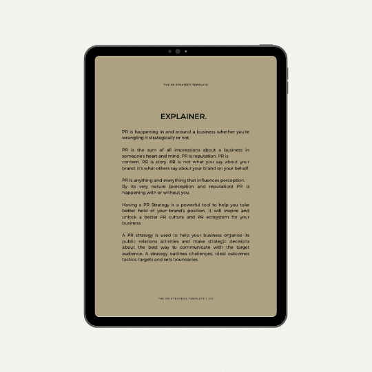 PRBYYOU #18 | The PR Strategy Template - Image 5